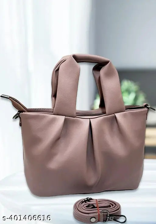 Lavender PU Sling Bag, 3 compartments, free size (10in x 3in x 6in), affordable fashionable ladies bag, Indian origin