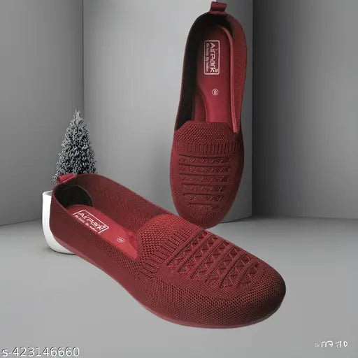 Canvas slip-on ballerinas - Papad mehroom for women & girls, Indian made