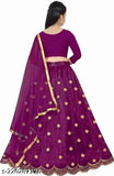 Femisha creation net lehenga choli for girls, 3-15 years, semi-stitched with zari embroidery, Indian designer party wear