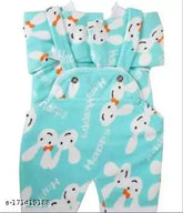 Wool new born baby winter dress set, printed net design for boys and girls, 0-3 months size