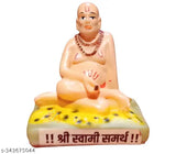 Marble Swami Samarth murti Akkalkot Maharaj, 3 inch Indian God Idol for car dashboard or study room
