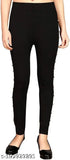 Stretchable cotton Side Stone Legging/Jegging for girls and women, self-design net pattern in kurti shirt tops sizes 24, 26, 28, 30, 32 (India origin)