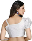 Golden Georgette 'Mirror Satara' Saree with Separate Art Silk Blouse, Indian party wear