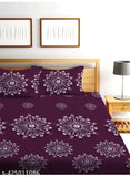 Glace cotton double bed fitted sheets with elastic, multi-colored floral pattern, 2 king-size pillow covers, 72x78+10 inches