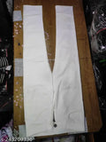 Men's white denim monk jeans, solid pattern, perfect fit for any occasion