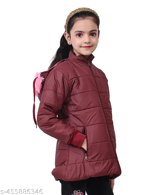 Nylon solid kids jacket, trending fancy for 3-4 & 7-8 years old, made in India