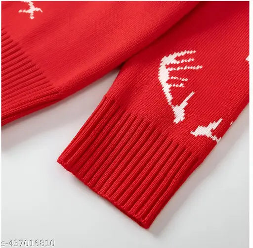 Woolen sweater for kids (boys & girls), solid pattern, long sleeves, perfect for winter