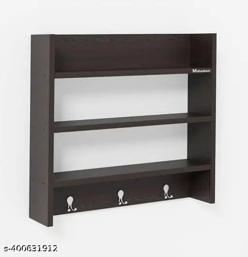 Wooden wall-mounted kitchen rack, free size, made in India