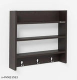 Wooden wall-mounted kitchen rack, free size, made in India