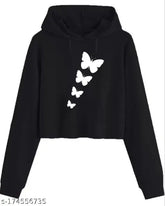 Cotton blend solid butterfly hoodies jacket, long sleeves, size options from XS to XL, origin India