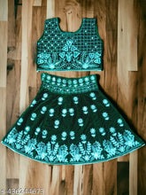 High-quality velvet lehenga set for women, sleeveless crop top with embroidered patterns, organza dupatta. Indian ethnic wear for special occasions like weddings and festivals. Available in sizes 0-3 months and 1-2 years. Comfortable to wear and customizable for bulk orders