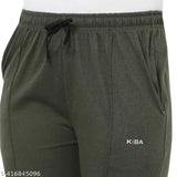 Trendy solid cotton-blend calf-length pyjama for women, vibrant print, great stitching and fit, made in India