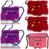 Animal printed polyester combo pack (5) of girls' sling bags & crossbody purses. Ideal for travel, daily use, or a small gift