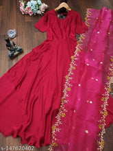 Golden Georgette Fensy gown with dupatta, intricate digital embroidery, Indian bridal wear