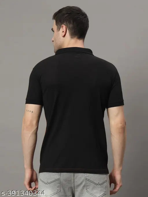 Soft cotton blend men's half sleeve polo t-shirt, unmatched comfort and durability in classic denim jeans style