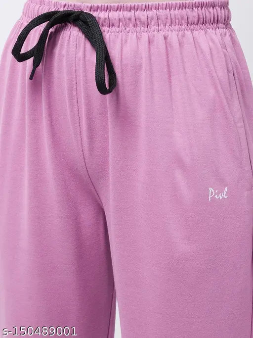 Solid cotton track pants by Shanvi creation for sports & Activewear, size 30/38 inches