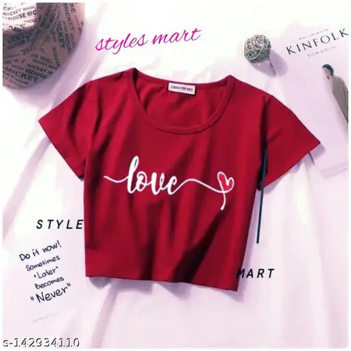 Cotton blend, printed 'Fancy Fabulous' women's short sleeve t-shirt (S, M, L, XL), made in India