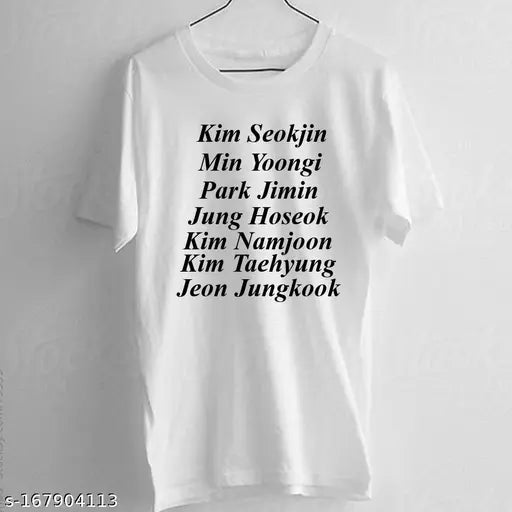 BTS All name cotton t-shirt, short sleeves, printed logo, size S/M/L/XL/XXL