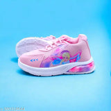 Pink mesh Kids' Frozen Rouba shoes with EVA sole, lace-up fastening, and green comfort detail - size 7x11 for ages 2.5-3 years