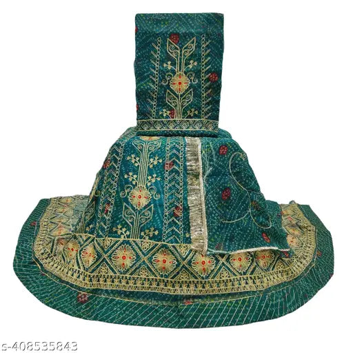 Embroidered Georgette Rajputi Poshak set, high-quality Indian party wear