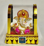 Multicolor handcrafted polyresin Ganesha idol for home decor and car dashboard, perfect gift for Diwali or housewarming