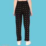 Cotton blend printed net trendy women's trackpants pack 2 for regular use, super soft and fade-resistant casual wear