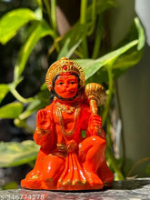 Marble Hanuman Idol Statue, 2"x3"x1.5", intricate Indian home or office decor item