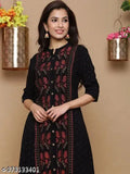 Unique rayon print set, three-quarter sleeve length, women's fashion from India