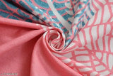 Pink premium cotton elastic fitted bedsheets, double bed with all-around elastic, floral pattern, 2 king size pillow covers, 72"x7810". SKIN-FRIENDLY and colorfast