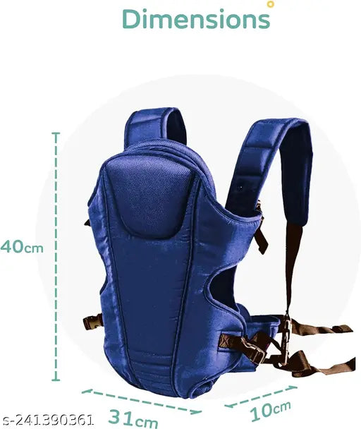 Royal Blue Polyester Net Baby Carrier with Adjustable Buckle Straps and Head Support, ideal for cozy hugs indoors or outdoors