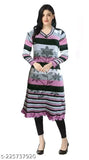 Woolen ladies kurti, long sleeves, printed combo for winter, India-made size M-XXXL