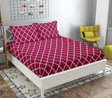 Glace cotton superfine double king floral abstract striped flat sheets (270 thread count), ideal for summer, adult use, machine washable