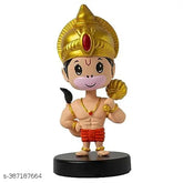 Natural resin Buko Famous Figure Shakey bobblehead with mobile holder, suitable for car interior, office desk & study table (Hanuman)