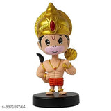 Natural resin Buko Famous Figure Shakey bobblehead with mobile holder, suitable for car interior, office desk & study table (Hanuman)