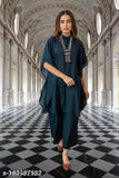 Georgette kurta set with palazzo bottoms, attractive solid-colored Indian women's wear