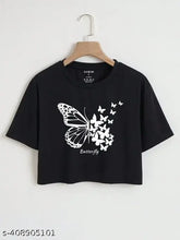 Cotton blend Urbane Partywear women's t-shirt with printed design, ideal for everyday wear