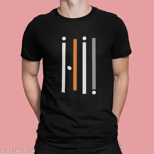 High quality premium striped polyester men's short sleeved t-shirt, size S-XXL, India origin