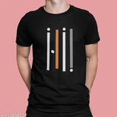 High Quality premium striped polyester men's t-shirt (S, M, L, XL, XXL), Indian made