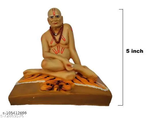 Poly resin Shree Swami Samarth murti 5 inch, Indian god idol for home or office decor
