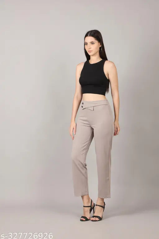 Polycotton women's flap design trousers by TwentyFour Creations, solid net, pack of 2 - available in sizes 26, 28, 30, 32, 34, 36