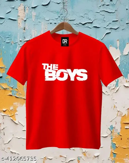 Cute cotton boys t-shirts with printed designs, short sleeves for 2-16 years old, Indian origin