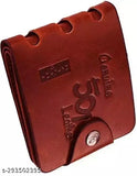 Textured synthetic brown wallet, perfect gift for men for birthday, anniversary, or friendship day