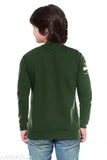 Olive printed boys fullsleeve cotton jacket - fun design, comfortable for chilly days, 8-9 years size, Indian origin