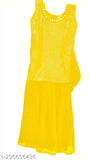 Embellished Georgette girls festive party set by Anila Fashion for 2-12 years old, Indian ethnic Kurta & Plazzo