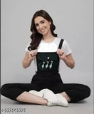Duck Black Dangri for Women: Short-sleeved cotton blend solid dress in Indian folk pattern, size S (bust 30", length 48", waist 21")