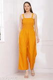 Stylish XXL poly crepe jumpsuit with shrug, Indian-made women's fashion for parties, weddings, events