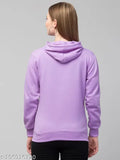 Stylish lavender fleece full sleeve jacket for women, premium quality, cozy hoodie