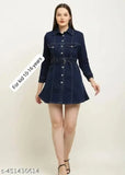 Winter denim blazer coat for girls, long sleeve, printed net pattern, size 10-16 years, on hanger
