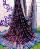 Chiffon Brasso Floral printed saree and running blouse, elegant Indian attire for special occasions