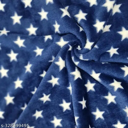 Premium polyester hooded star-printed baby blanket by Aakriti, ideal for 0 to 6 month babies. Soft texture and attached hood for comfort and safety. Classic evergreen design. Free size (75in x 68in). Made in India